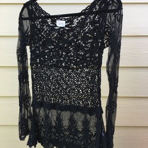 Black lace/crochet top